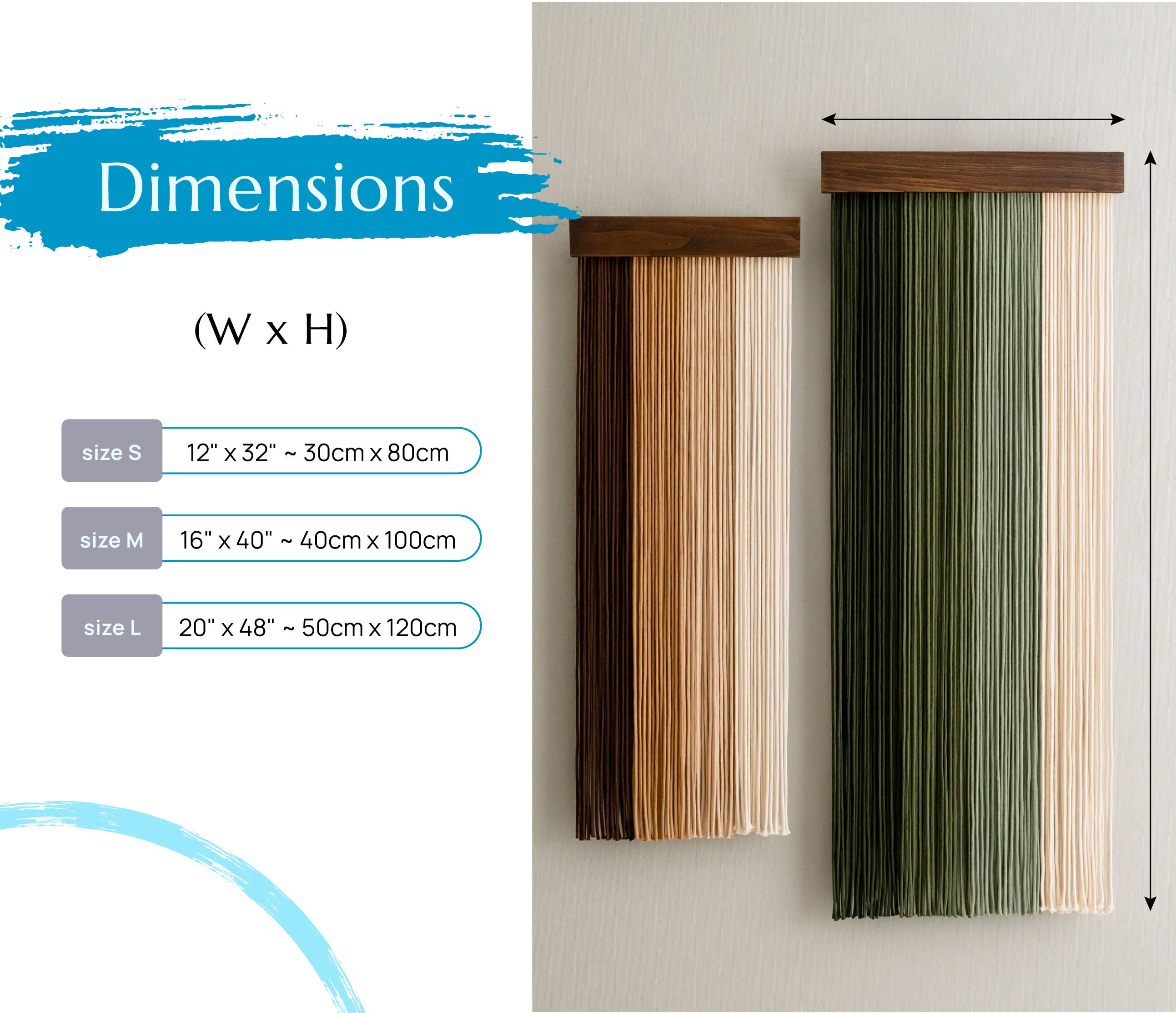 BeanDaikon – Engroshandel Gobelin/tekstil – Macramé Vægvæv i Garn W761