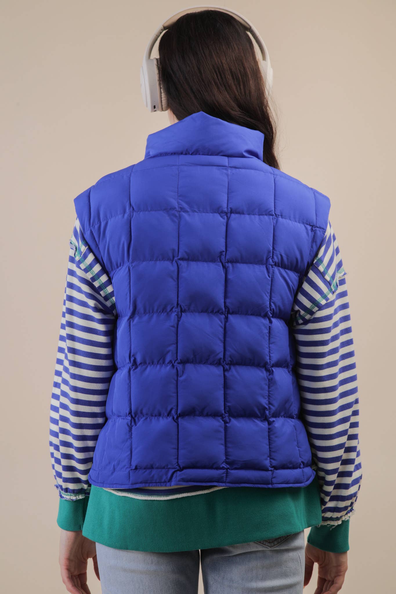 VERY J - Wholesale Outerwear Vest - Women's - NJ90282-Solid & Leopard Puffer Padded Warm Vest18