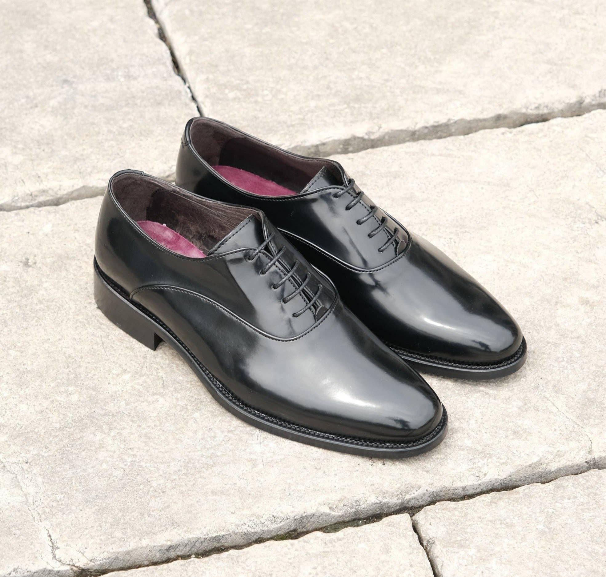 Otisopse – Großhandel Oxford-Schuhe – Herren – Schwarze Oxford-Schuhe aus gebürstetem Leder8