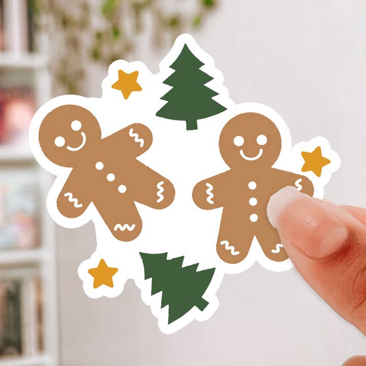 Gingerbread Doodles Sticker for wholesale by Oats & Honey