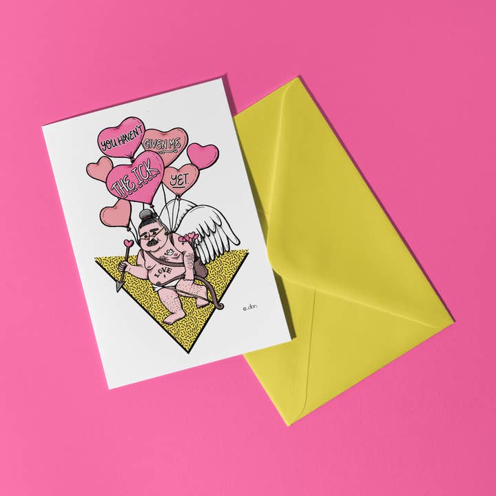 Cupid Given Me the Ick A6 Greeting Card for wholesale by Don Design