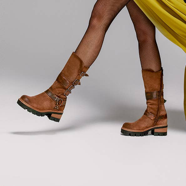 Dame støvler Mathis D560 Marvin Nobile læder bikerstøvler for engroshandel hos Felmini