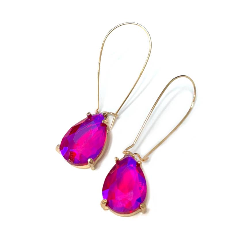 StarryNYC - Wholesale Dangle Earrings - Teardrop Glass Bead 14mm x 18mm w/ Kidney Wire Earrings9