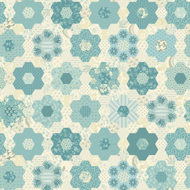 Asciugamano da cucina - Giardino degli uccelli blu per la vendita all'ingrosso da parte di Laundry Basket Quilts