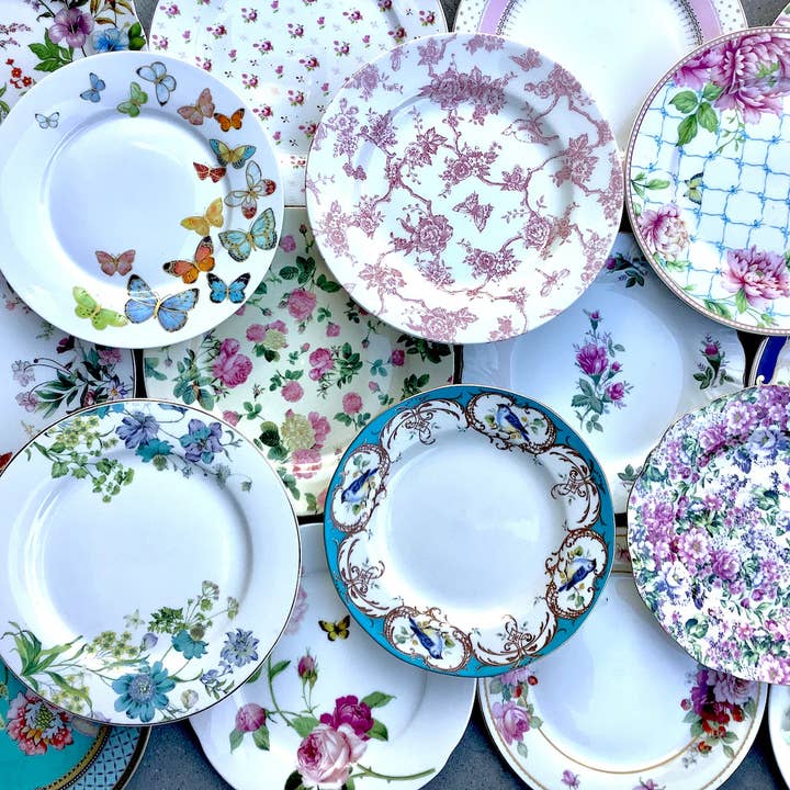 All Little Cute Things - Wholesale Salad Plate - Mismatched Plates Salad Side, Restaurant, Catering Tea House