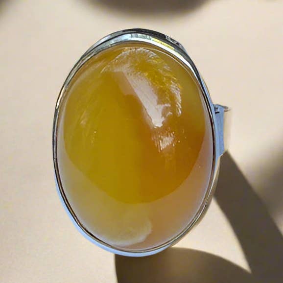 Milky Amber ring for wholesale by Amber House