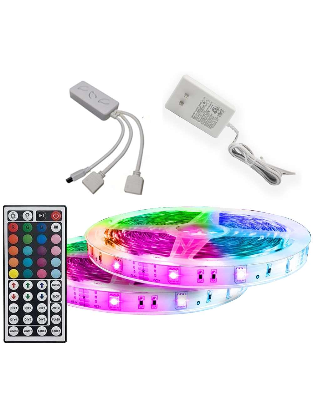 WBM LLC - Wholesale String Lights - WBM SMART LED Strip Lights With Remote - Indoor | 32.8ft RGB