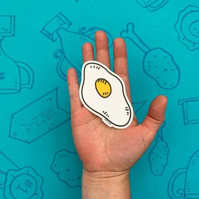 PapaLlama - Wholesale Sticker - Fried Egg 3" Sticker1