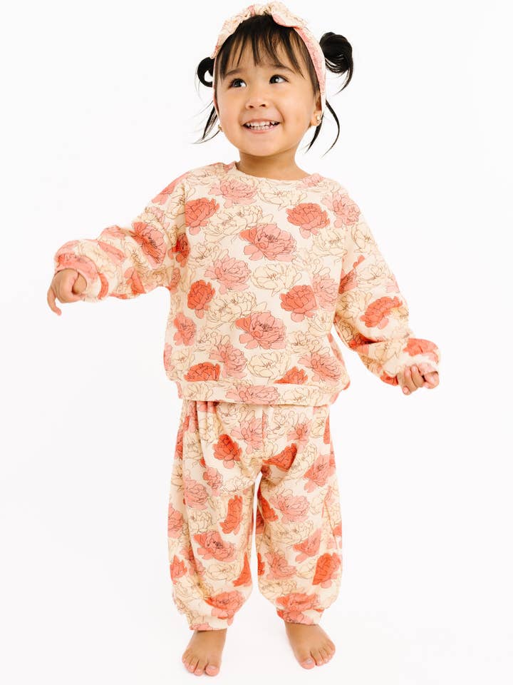 Peony Sweatsuit for wholesale by Little One Shop