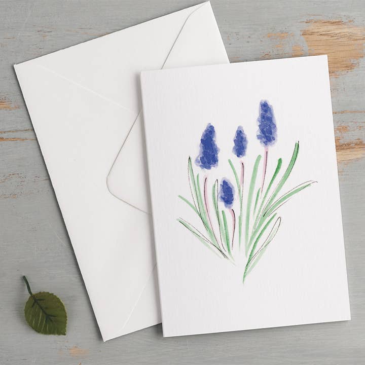 Cartão de Primavera "Muscari" por atacado de Gabrielle Solly Illustration