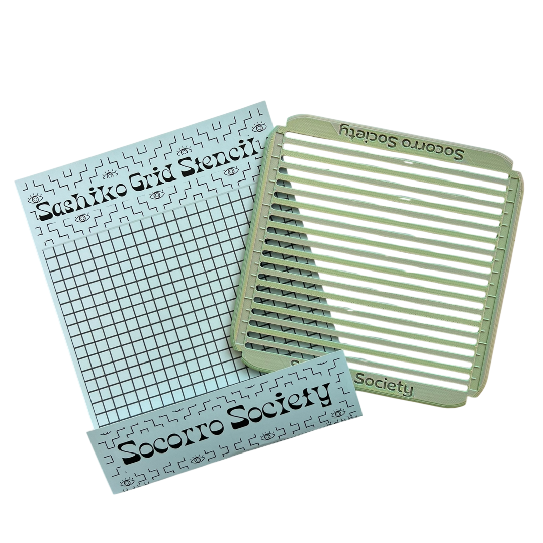 Socorro Society – Engroshandel Broderitilbehør – Sashiko rutenet skabelon1