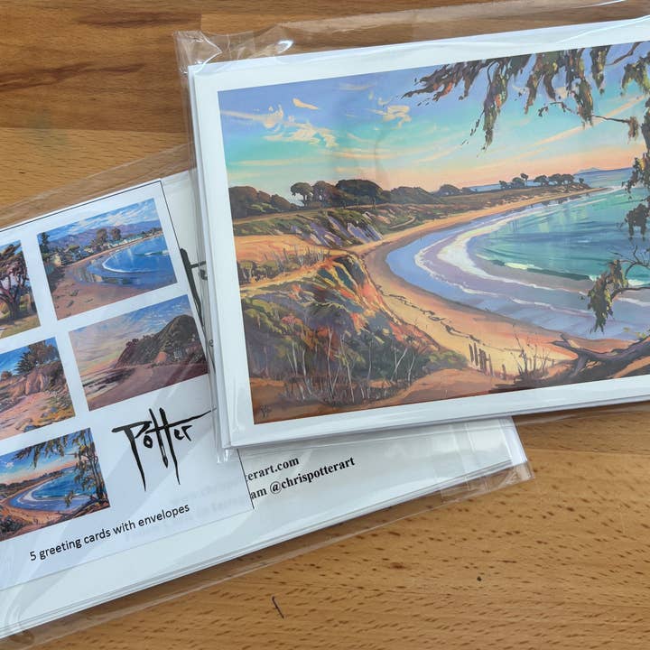 Notecards - Seascape - 5 pack for wholesale by Chris Potter Art