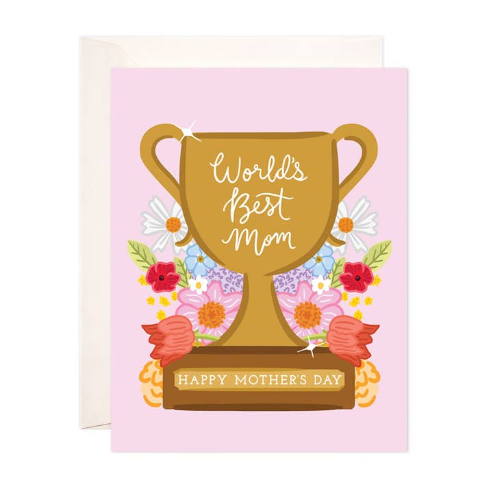 Bloomwolf Studio - Vendita all'ingrosso Biglietti di auguri per la Festa della Mamma - Biglietto d'auguri trofeo mamma - Biglietto per la festa della mamma0