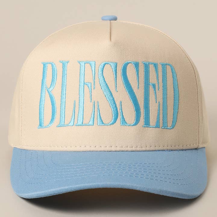 Fashion City - Wholesale Trucker Hat - Unisex - BLESSED Lettering Embroidery Baseball Cap4