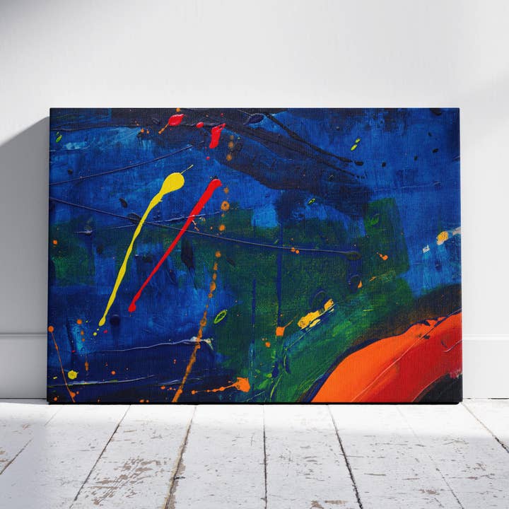 Levendige Streken van Expressie - Ingelijste Canvas Wandkunst Print voor wholesale door House Prints