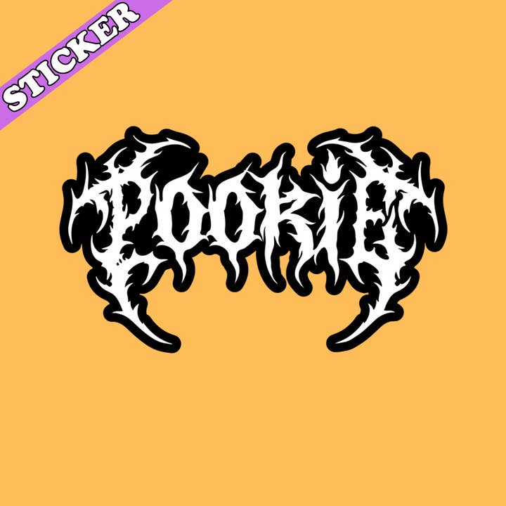 Pretty Toxic Stickers - Wholesale Sticker - Funny Black Metal Sticker, Pookie, Cute Death Metal2