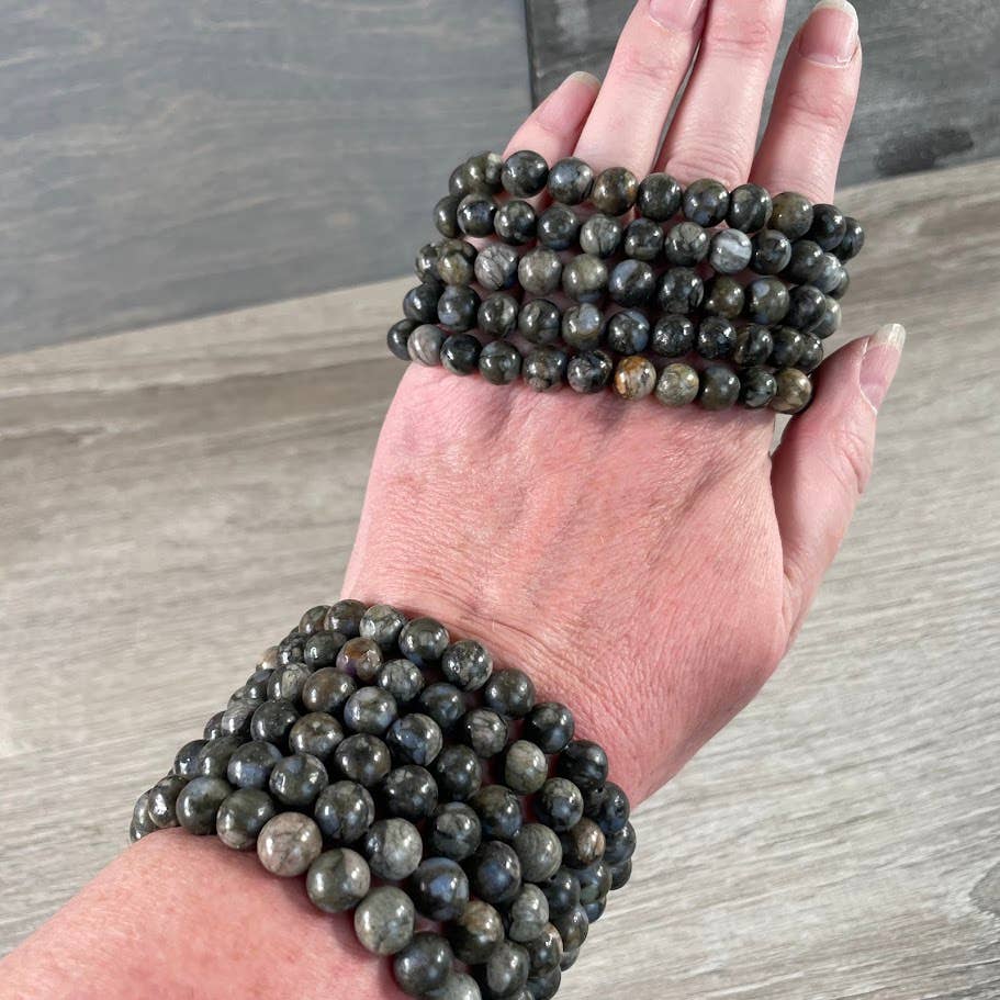 Keystone Crystals - Wholesale Beaded Bracelet - 8mm Round Gemstone Beaded Bracelets – Assorted Crystals Bulk84