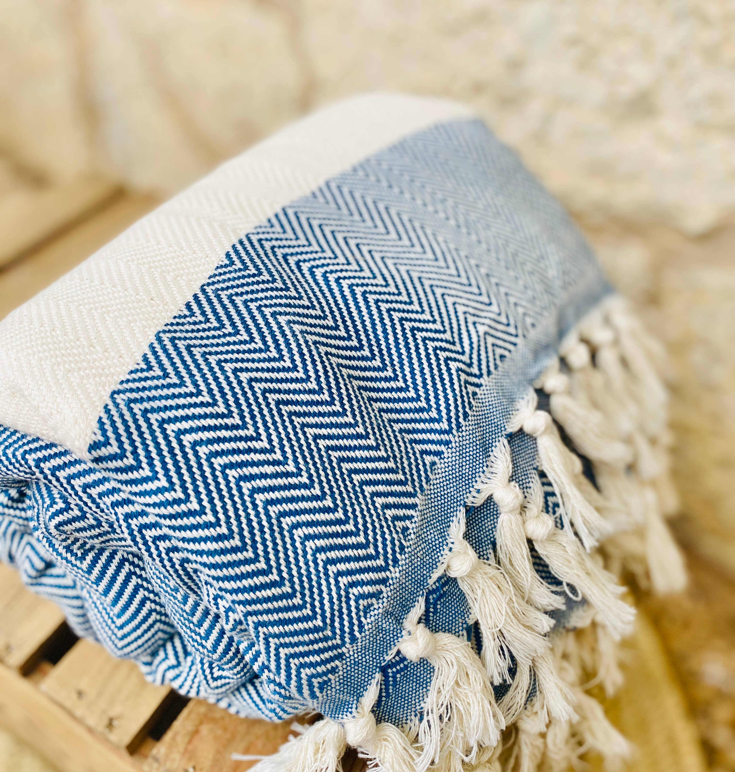 Maya Mallorca - Wholesale Throw Blanket - BLANKET OCEAN0