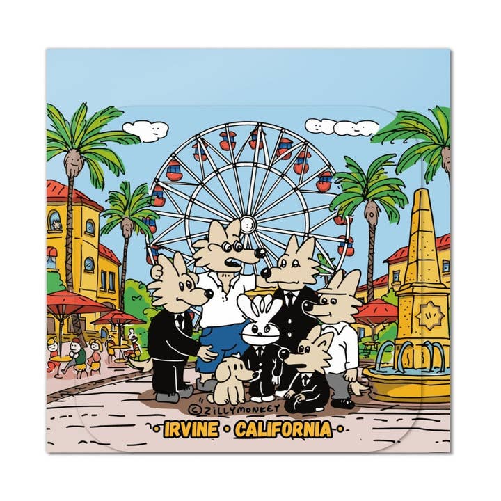 Civic Slicks Irvine Sticker for wholesale by ZillyTales