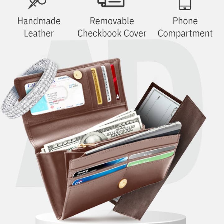 Access Denied Accessories - Wholesale Wallet - Women's - Accordion Clutch Wallet for Women Removable Checkbook Holder15