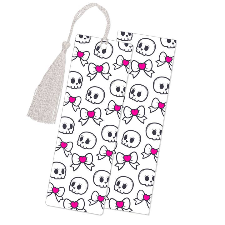 Skulls and Bows Bookmark for wholesale by Lil Charmery