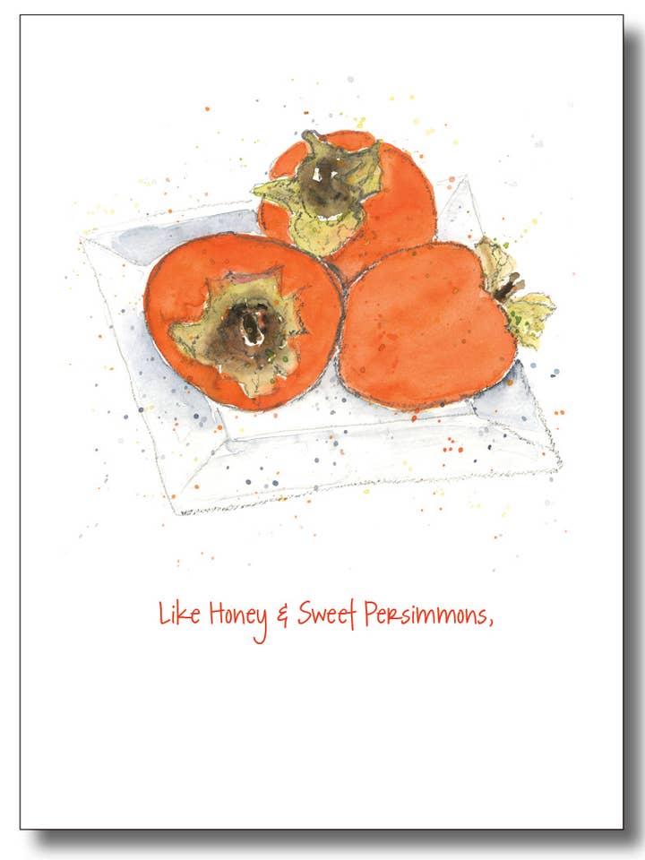 Persimmons for wholesale by WORDS & WATERCOLORS BY PEG CONLEY