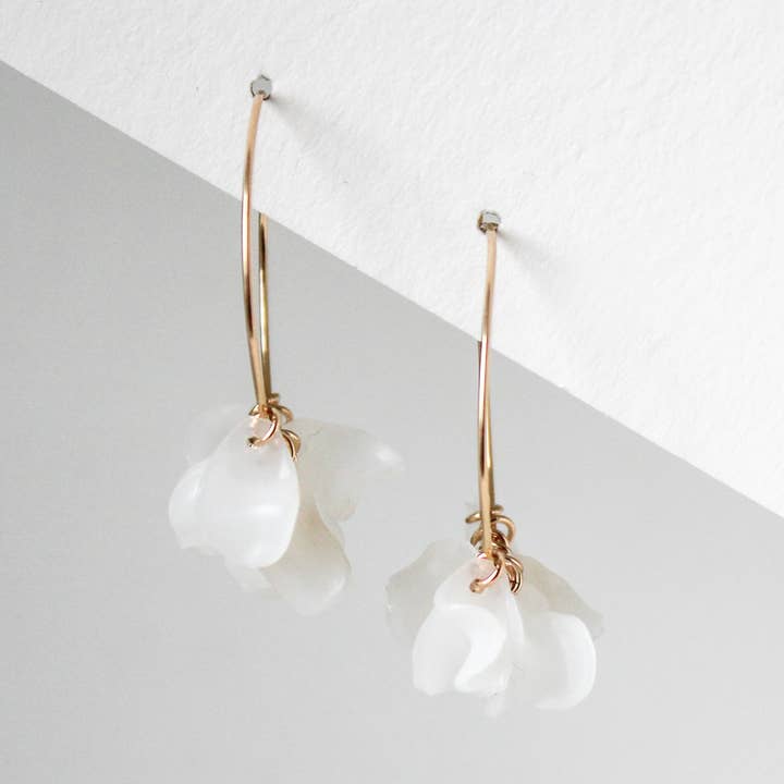 Sole Earrings White for wholesale by Letzi Jewelry