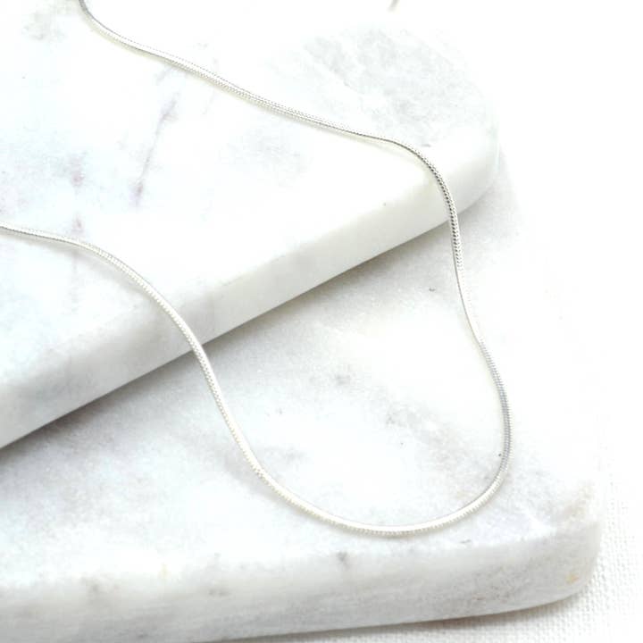 Snake Silver Chain Necklace for wholesale by Didi Bahini Fair Trade