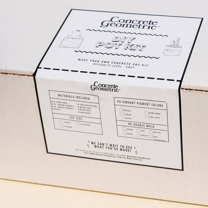 Concrete Geometric – Großhandel Bastelset – D.I.Y Mini-Topf-Set für Pflanzen — zu Hause basteln
