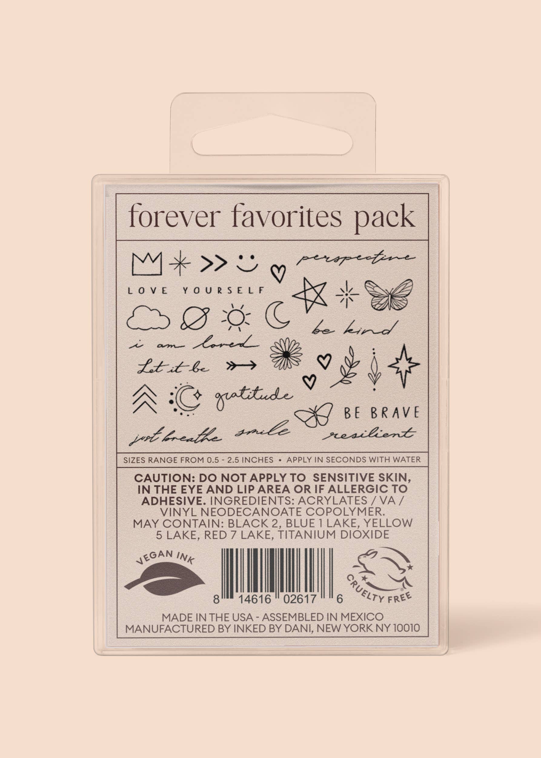 INKED by Dani – Engroshandel Midlertidig tatovering – Forever Favorites midlertidige tatoveringer - pakke med yndlingsdesigns7