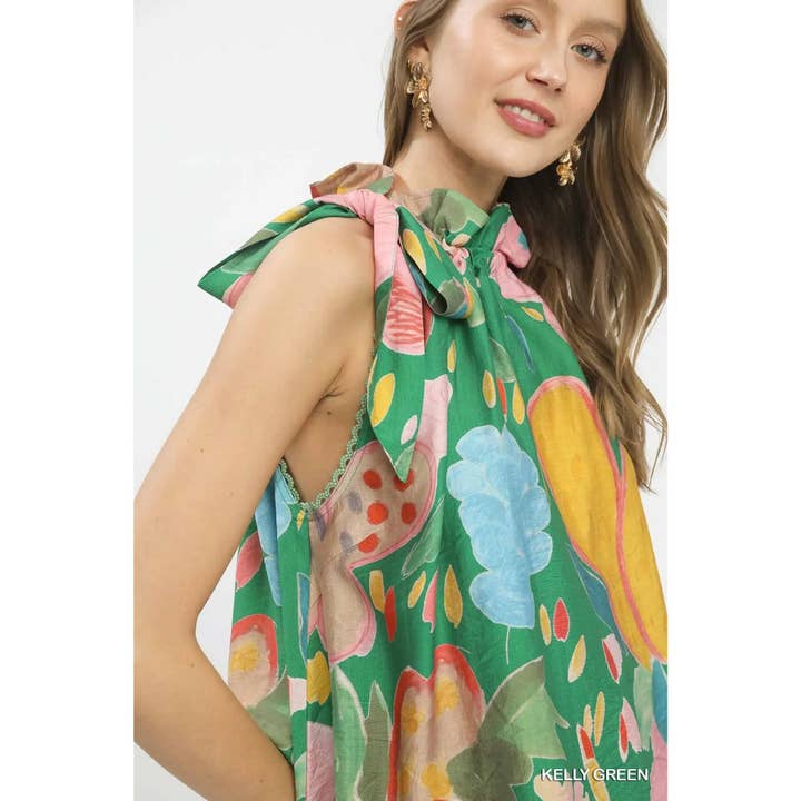 STYLE USA - Wholesale Tunic - Women's - NEW Multi-Color Floral Halter Neck Boho Top9