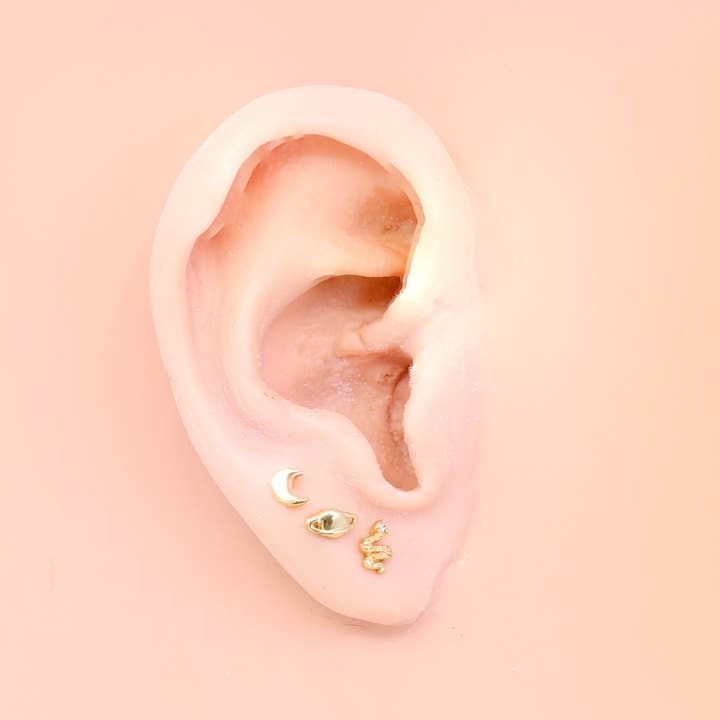 The Land of Salt – Brincos de pino por atacado – Brincos Saturn Planet em Ouro4