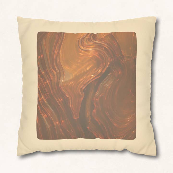Housse de Coussin – Décor Automnal Abstrait | Murmures d'Automne pour la vente par Printed Echoes Creations