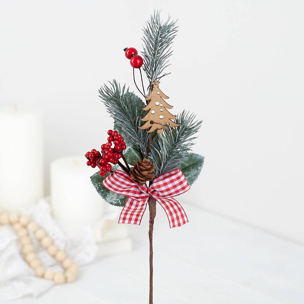 Factory Direct Craft – Engroshandel Julepynt – 28 cm juleferie grankvist med bær0