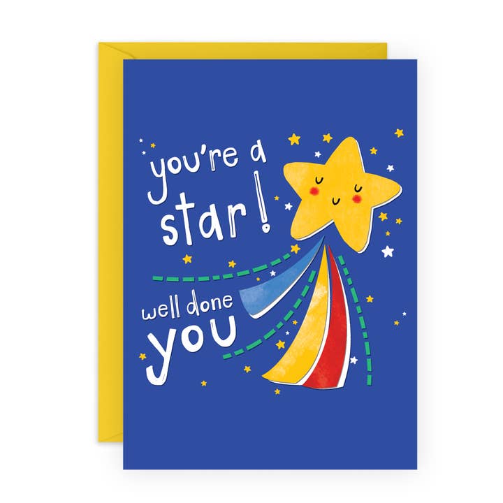 YOU'RE A STAR Well Done Card for Him, Her for wholesale by Central 23 Cards