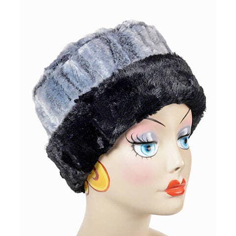 PANDEMONIUM - Wholesale Cloche Hat - Women's - Cuffed Pillbox, Reversible - Two-Tone7