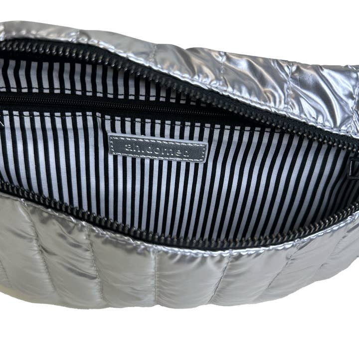 AHDORNED - Wholesale Belt Bag - Women's - Reese Quilted Sling/Waist Bag w/Black Resin Chain & 2" Solid29