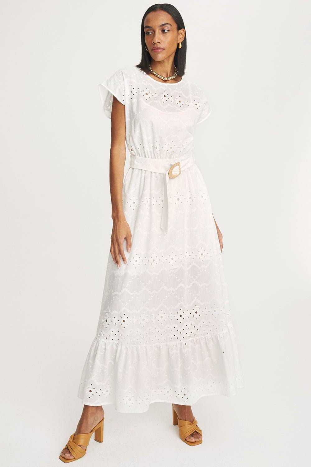 White Eriel Maxi Dress for wholesale on Faire1