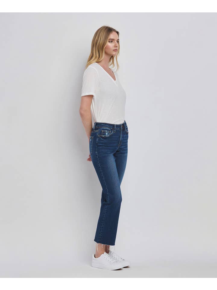SEA OF LOVE HIGH RISE MINI BOOTCUT JEANS LV1510 for wholesale on Faire5