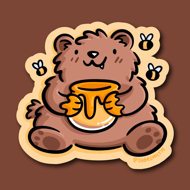 Bear Sticker for wholesale by Shop Emily M