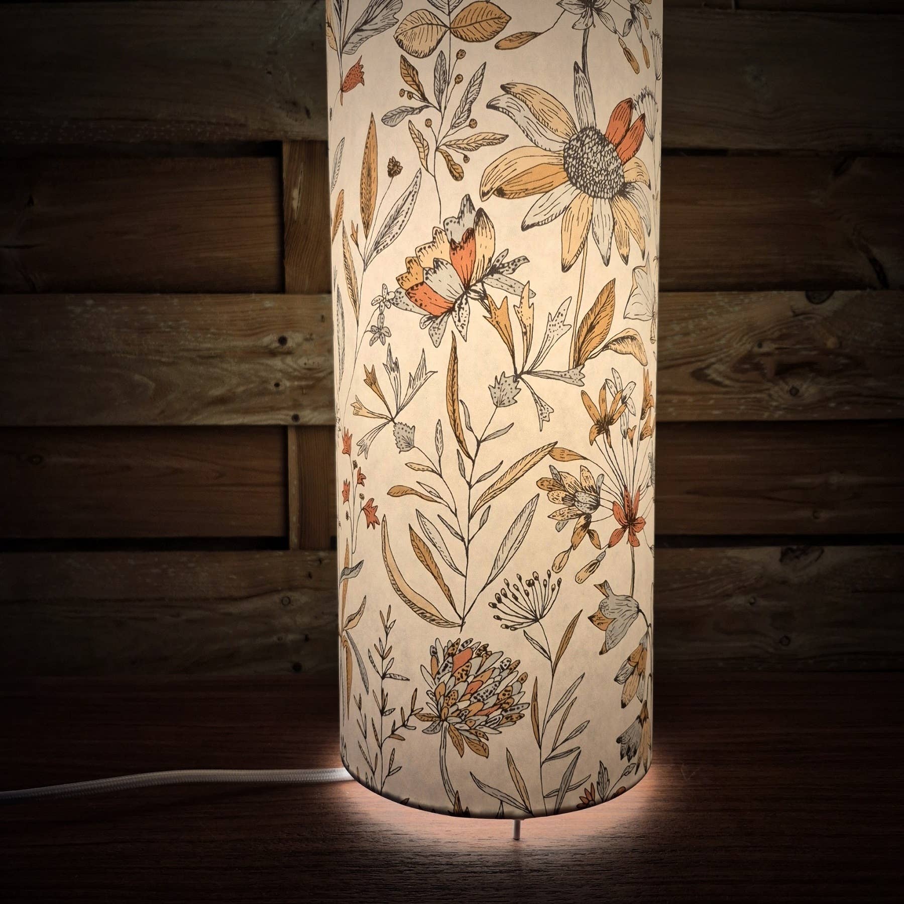 MIV Création Fleurie - Wholesale Accent/Desk Lamp - Floral Print Ambient Tube Lamp3