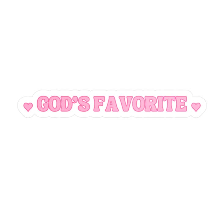 god's favorite vinyl sticker for wholesale by MOLLY SMILES