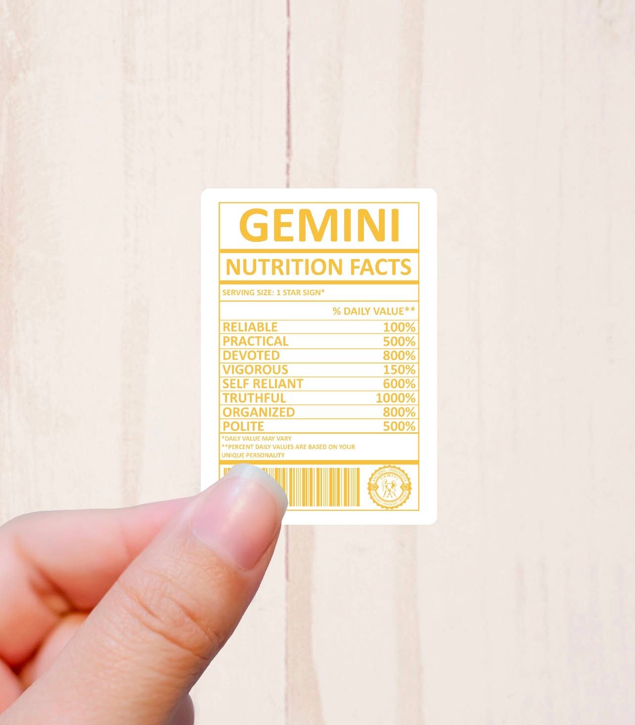 Graceful Darkness, LLC – wholesale Sticker – Zodiac Signs, Nutritional Facts, Vinyl Sticker4