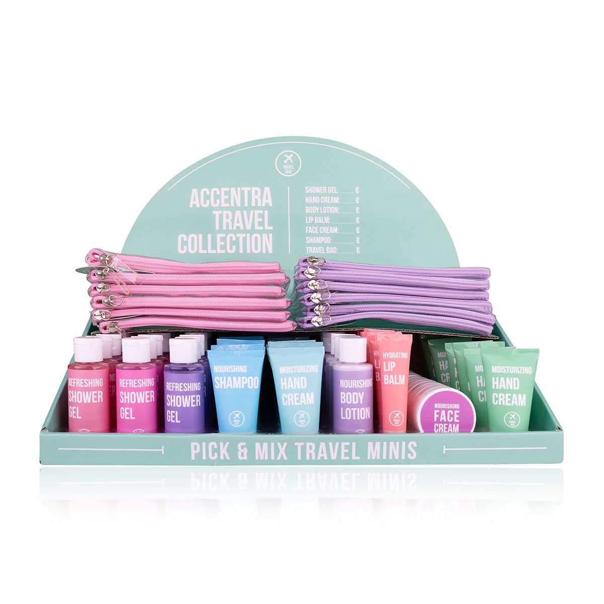 Accentra - Wholesale Travel Set - Travel Collection ACCENTRA in Display (76-piece), White Tea0