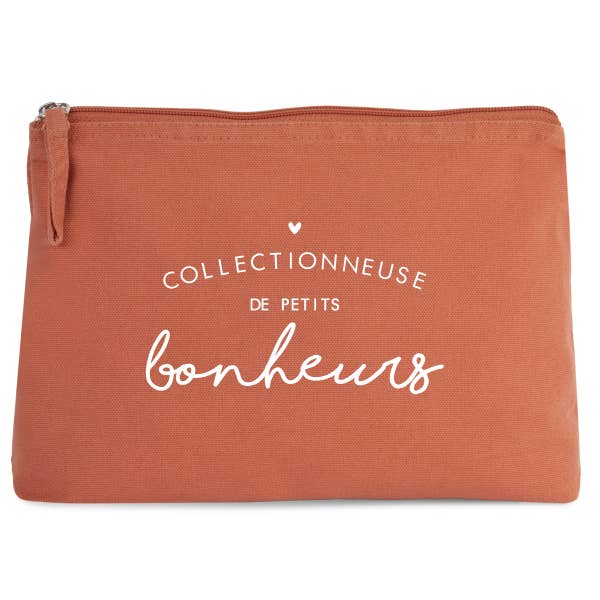 Grande Pochette "Collectionneuse Bonheur" 5 coloris au choix pour la vente par Marcel & Lily