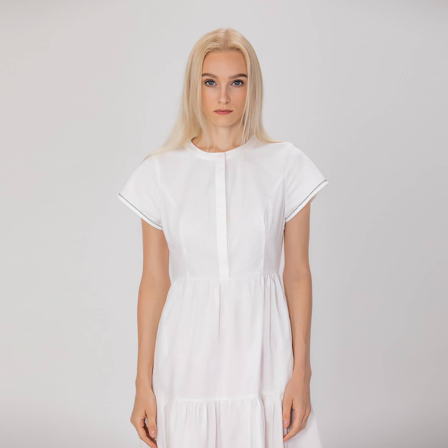 Smart and Joy - Vendita all'ingrosso Vestito - Donna - Abito camicia aderente e svasato in cotone9