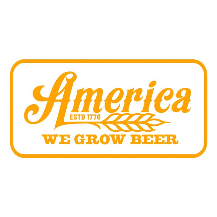 America We Grow Beer Decal for wholesale by American Cattle Co