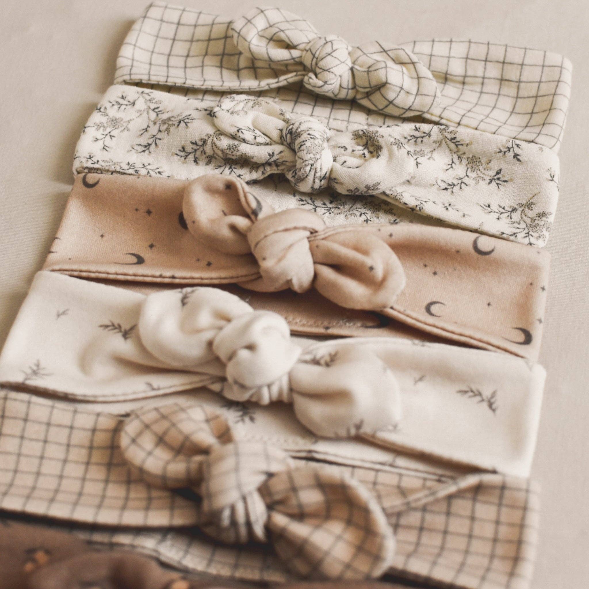 Millinoon - Wholesale Fashion Headband - Baby - Petit Carreau organic cotton knit headband2