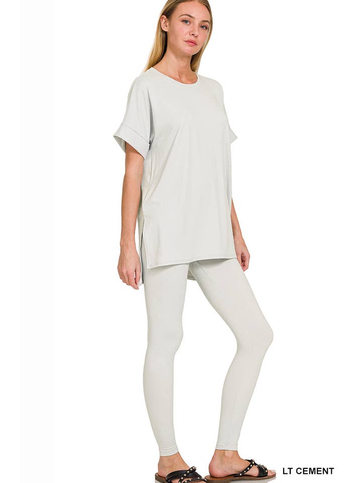 42POPS – Großhandel Loungewear-Set – Damen – Mikrofaser-Oberteil & Leggings 2-teiliges Set17