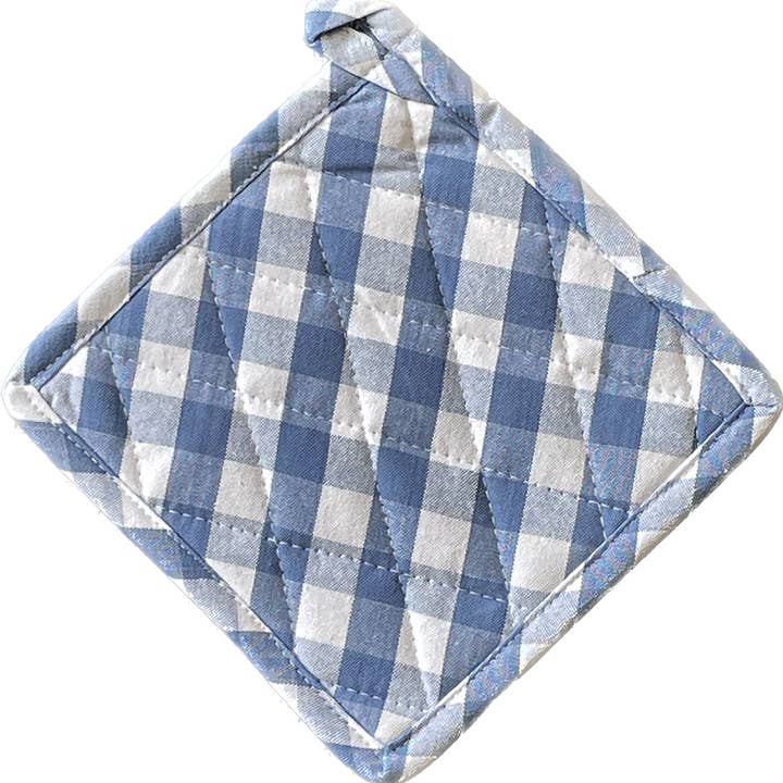 Pot Holder - Buffalo Blue Check for wholesale by Accent Linen